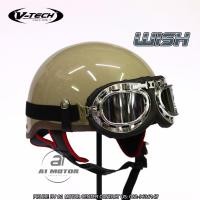 ราคา หมวกกันวินเทจครึ่งใบ V Tech รุ่น Wish พร้อมแว่น ฟรีไซส์ M L ใส่ได้ มาตรฐาน มอก หมวกกันน็อคครึ่งใบวินเทจคลาสสิค (21552999528)