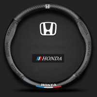 ราคา พวงมาลัยรถยนต์ Honda ฟเบอร์หนังหนา 2 มม เบอร์ 38ซม พวงมาลัยรถยนต์ 3 สีฝาครอบพวงมาลัย Honda City Jazz Accord Fit (22840586327)