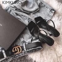 ราคา พร้อมส่งจากไทย รองเท้าส้นสูง รองเท้าออกงาน KK657 รองเท้าส้นสูงเปิดส้น highheel รองเท้าส้นสูงแฟชั่น (17078904953)