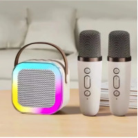 ราคา 2024 ขายดีที่สุด ใหม่ K12ลำโพงบลูทูธ ไมโครโฟน RGB มินิ แบบพกพา ลำโพงคาราโอเกะไร้สายกลางแจ้งขนาดเล็ก ลำโพงบลูทูธ Blutooth Speaker K12 ไมโครโฟนคู่ แบบพกพา ลำโพงร้องคาราโอเกะ USB TF AUX ลำโพงบลูทูธแบบพก 