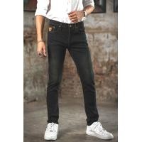 ราคา กางเกงยีนส์ชาย Winsman กางเกงยีนส์ขายาวทรงเดฟผ้ายืด กางเกงยีนส์ชายทรงขาเดฟสกินนี่ผ้ายืด (7119504320)