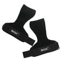 ราคา ถุงมือฟิตเนส STRAPS Leather Grip pads Strap SKDK หนังกลับ สแต๊ป หนัง หนังวัว หนังแท้ รัดข้อมือ ถุงมือ เซพข้อ 1คู่ (19388483334)