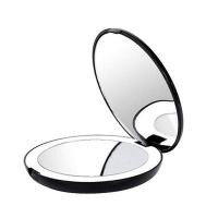 ราคา Portable Folding Mirror with LED Light Makeup Mirror 10X Magnifying Glass 12 Lamp Bead Mini Mirror (17900049039)