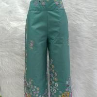 ราคา ประทับใจปาเต๊ะ แบรนด์ไทย กางเกงปาเต๊ะอัดกาวผู้หญิง ผ้าไทย ลายปาเต๊ะ 013A (22557930449)