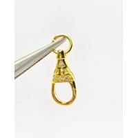 ราคา ก้ามปูฝังเพชร ก้ามปูสปริง ไม่หมุน งานทองอิตาลี (21602918071)