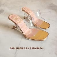 ราคา รองเท้าไซส์ใหญ่ 41 45 รุ่น Patty ส้นสูง 3 25 นิ้ว ส้นแก้ว bigsize plussize (17541846319)