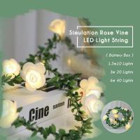 ราคา Timeles ไฟกุหลาบ ไฟประดับ สายไฟ LED กุหลาบจำลอง ไฟประดับห้อง ตกแต่งคริสต์มาส (22440825544)