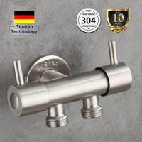 ราคา ก๊อกน้ำอเนกประสงค์ ก็อกสแตนเลสสีเงิน ก็อกคู่เครื่องซักผ้า หัวก๊อกสระน้ำ ก็อกน้ำ ก๊อกน้ำ 3 ทาง (18756716375)