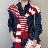 ราคา เสื้อเบลาส์การ์ดคอสไตล์เกาหลีสีลูกอมผ้าคลุมไหล่ผ้าถักลายทางแบบผูกปมปกเสื้อปลอมหรูหราสไตล์วันหยุดผ้าพันคอมีสไตล์เกาหลี (21936179699)