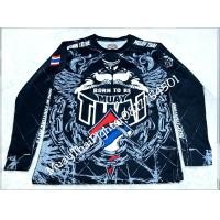 ราคา เสื้อยืดมวยไทยแขนยาว ผ้ากีฬา สำหรับผู้ใหญ่ Thai Boxing Shirts Long Sleeve Quick Dry For Adult (21584699269)