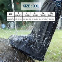 ราคา ZC CAMP ถุงคลุมรองเท้า ถุงหุ้มรองเท้า รองเท้ากันฝน พื้นยางกันลื่น กันน้ำ กันฝน กันโคลน สวมใส่ง่าย พกพาสะดวก Rain Boot Shoe Covers (22313667247)