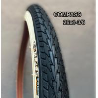 ราคา ยางนอก แก้มครีม 20x1 3 8 24x1 3 8 26x1 3 8 COMPASS รายทางเรียบ วินเทจ ปั่นเบา ราคาประหยัด (17616697265)