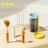 ราคา 7 in 1 Bottle Brush Set Baby Milk Bottle Brush Drainage Rack Portable Travel Set Silicone (21989970791)