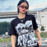 ราคา เสื้อยืดลายไทย แขนสั้น คอกลม ลายช้าง souvenir ของฝากต่างชาติ เสื้อยืดกีฬา S 5XL (21737316891)