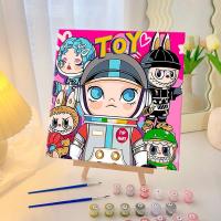 ราคา Duocoo Ready 20 20 ซม Bubble Mart ภาพวาดสีน้ำมันดิจิตอล ภาพวาดสีน้ำมันดิจิตอล DIY วาดด้วยมือตามตัวเลข พักสมาธิ (22640321313)