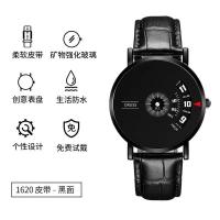 ราคา Original stainless steelleather luxury fashion waterproof black watch mens luminous Korean version quartz Swiss watch (21031631306)