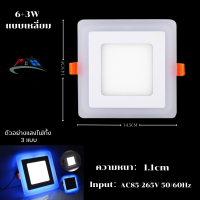 ราคา โคมไฟดาวน์ไลท์ LED ไฟติดห้องนอน ดาวไลท์ ดาวน์ไลท์ฝังฝ้า แสงสีขาว ฟ้า ไฟตกแต่งเพดาน โคมไฟติดเพดาน led ไฟสี่เหลี่ยมled ไฟแบบกลม (21679771438)