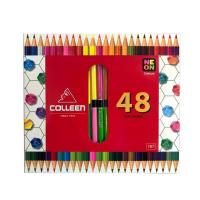 ราคา สีไม้ Colleen 2 หัว 24 แท่ง 48 สี กล่องกระดาษ (19612529214)