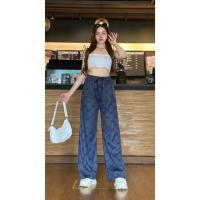 ราคา Kloset กางเกงขากว้างเอวสูง กางเกงทรงหลวม ผ้านุ่ม มีเชือกที่เอว ใส่สบายไม่ร้อน ผ้าไมโคร ลายตาราง มีให้เลือกหลายสี K9179 (22277374575)
