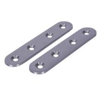 ราคา Flat Stainless Steel Repair Mending Fixing Plate Brackets Support 2pcs (21019131678)
