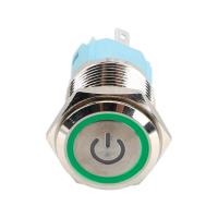 ราคา 5Pin 12โวลต์เปิด ปิดล็อคปุ่มกดสวิทช์ล็อค16มิลลิเมตรหัวแบน Momentary ปุ่มกดกันน้ำ LED สวิทช์โลหะ (3083234494)