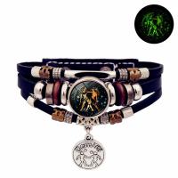 ราคา ใหม่ส่องสว่าง12ราศีสัญญาณกลุ่มดาวสร้อยข้อมือสำหรับผู้หญิงผู้ชายสีดำถักหนังหลายสร้อยข้อมือเสน่ห์พังก์เครื่องประดับ SEOULGLOW (21117253898)