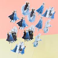 ราคา Frozen Elsa Anna Birthday Cake Card Decoration Princess Cake Topper (21416360654)