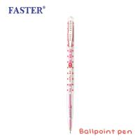 ราคา FASTER ปากกาลูกลื่น Dotty Dot หัวปากกาขนาด 0 38 มม ปากกาลายจุด ด้ามปากกาแบบใส สีสันน่ารัก สดใส (22579893972)