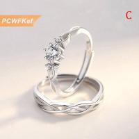 ราคา PCWFKef 1คู่คู่แหวนคริสตัลเพชรแต่งงานหมั้นเครื่องประดับปรับแหวน (22696330058)