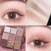 ราคา อายแชโดว์เนื้อแมท พาเลตต์ 9 สี อายแชโดว์เนื้อชิมเมอร์ กลิตเตอร์ ติดทนนาน เมคอัพ เครื่องสำอาง (22725718077)