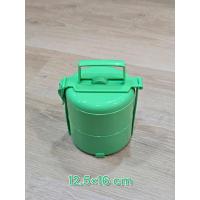 ราคา ปิ่นโต กลม 2 ชั้น ปิ่นโตพลาสติก ปิ่นโตใส่อาหาร มีหูหิ้วและตัวล็อค (21763591533)