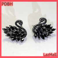 ราคา PDBH Fashion Store แฟลชเซลต่างหูแฟชั่นเข็ม925หงส์ขาวดำ1คู่คริสตัลเรียบง่ายพลอยเทียมของขวัญ Charming อารมณ์สำหรับเครื่องประดับแฟชั่นสำหรับผู้หญิง (21205021531)