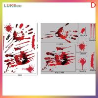 ราคา LUKEee สติกเกอร์ฮาโลวีนพิมพ์ลายเลือดด้วยมือ สติ๊กเกอร์ติดประตูกระจกหน้าต่างห้องน้ำเงาแก้วรูปผีหญิงรูปลอกติดผนังตกแต่งวันฮาโลวีน (22825105258)