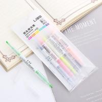 ราคา ปากกาไฮไลท์ ปากกาเน้นข้อความ ปากกาไฮไลท์ 2หัว หัวตัด หัวแหลม ปากกา สีสดใส เครื่องเขียน อุปกรณ์การเรียน 6แท่ง 3แท่ง Highlighter (18342343650)