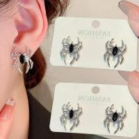 ราคา ของขวัญผู้หญิงหญิงสาวต่างหูพลอยเทียมแมงมุมแนวย้อนยุคโกธิคคริสตัลสีดำเครื่องประดับต่างหู (21499039060)