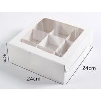 ราคา กล่องเค้ก กล่องคัพเค้ก แบ่ง4 ช่อง6ช่อง9 ช่อง สีขาว PA21 (22158550035)