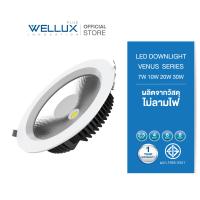 ราคา 10ชุด WELLUX โคมไฟดาวน์ไลท์ฝังฝ้า 7W 10W 20W 30W LED DOWNLIGHT รุ่น VENUT SERIES (9497302491)