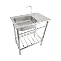 ราคา TECNOSTAR อ่างล้างจาน 1 หลุม 1 ที่พัก พร้อมขาตั้งและก๊อกน้ำ รุ่น TNS STT 754517 SS (21947498349)