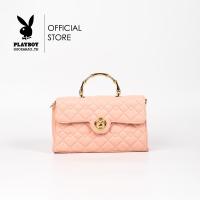 ราคา Playboy Classic Bag กระเป๋าสะพายข้างผู้หญิง ลิขสิทธิ์แท้ รุ่น ST BS242PB105 ดีไซน์กระเป๋าเย็บนวมมี 2 สี สีดำและสีชมพู (21900378265)