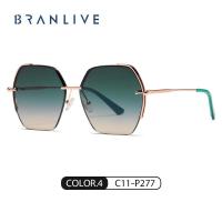 ราคา BRANLIVE DC Lady Octagon Pink Discount Sunglasses แว่นตาสีชมพู (21363664065)