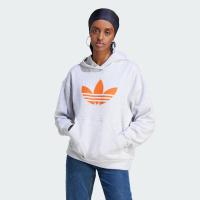 ราคา adidas Lifestyle Pearl Trefoil Boyfriend Hoodie Women Grey II5602 (22440154258)