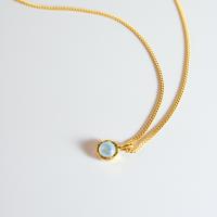 ราคา Altimes Lunar Orb Necklace Silver 925 Aquamarine Sky Blue Topaz สร้อยคอเงินแท้ ประดับพลอยแท้ อะความารีน สกาย บลู โทพาซ (21114545549)