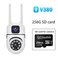 ราคา หน้าจอคู่ กล้องวงจรปิด V380 Pro Color Full HD 1080P 8ล้านพิกเซล WiFi กันน้ํา เสียงสองทาง กล้องวงจรปิดระยะไกล 360 องศา กล้องไร้สาย Night Vision iP camera (22384538426)