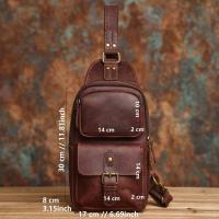 ราคา กระเป๋าคาดอกหนังวัวแท้สำหรับแท้ผู้ชายกระเป๋าสะพายข้างไหล่หนังวัวแบบสบายอเนกประสงค์ผู้ชายกระเป๋ากระเป๋าสะพายบ่าคาดเอวสำหรับ Ipad NASVA 7 9นิ้ว (22128515101)