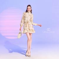 ราคา CALLING COSTUME เดรสลายดอกไม้ มีสายผูกโบว์ที่เอวน่ารักกรุบ ชายกระโปรงระบาย 2ชั้น แต่งลูกไม้ฉลุเพิ่มกิมมิค Dress CL891 (22274874768)