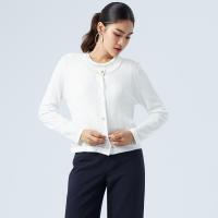 ราคา ESPADA เสื้อคาร์ดิแกนแต่งรูเล็กซ์ ผู้หญิง สีขาว Long Sleeve Cardigan with Rulex Detail 04844 (22538818578)