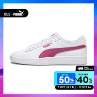 ราคา PUMA KIDS รองเท้าผ้าใบหนังเด็กโต Smash 3 0 สีขาว 39203110 (21481865671)