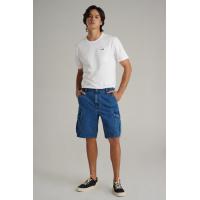 ราคา Mc jeans กางเกงยีนส์ขาสั้น ผู้ชาย เอวกลาง สียีนส์ฟอกเข้ม MAJZ084 (22733840920)