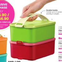 ราคา Tupperware ปิ่นโต click จัมโบ้ 2 แถมสายหิ้ว (715656519)