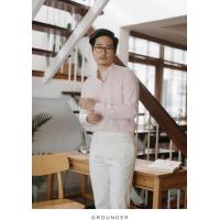 ราคา GROUNDER PINK STRIPE MAO COLLAR SHIRT เสื้อเชิ้ต เสื้อสีชมพู เสื้อลายทาง เสื้อเชิ้ตทำงาน ทรงตรง คอจีน ใส่สบาย ผ้ารีดง่าย (21819464786)
